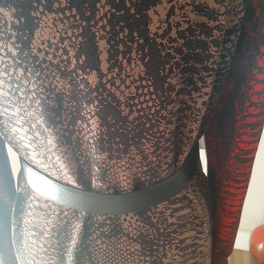 Peck & Peck Snakeskin Print Color Block Sweater - image 7